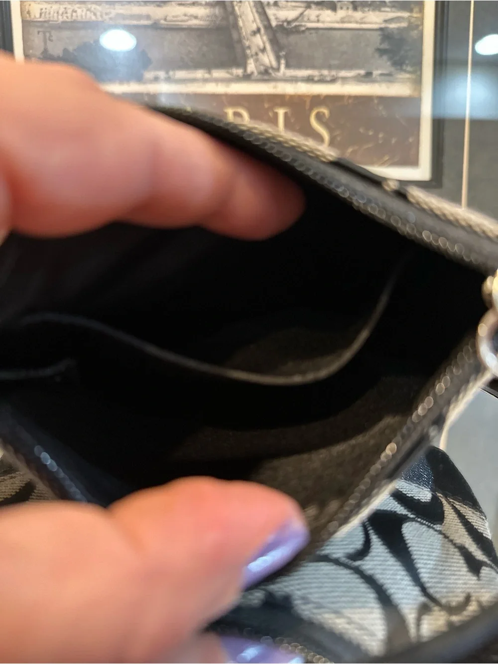 Coach Signature Canvas Wristlet Black Gray - Picture 12 of 12
